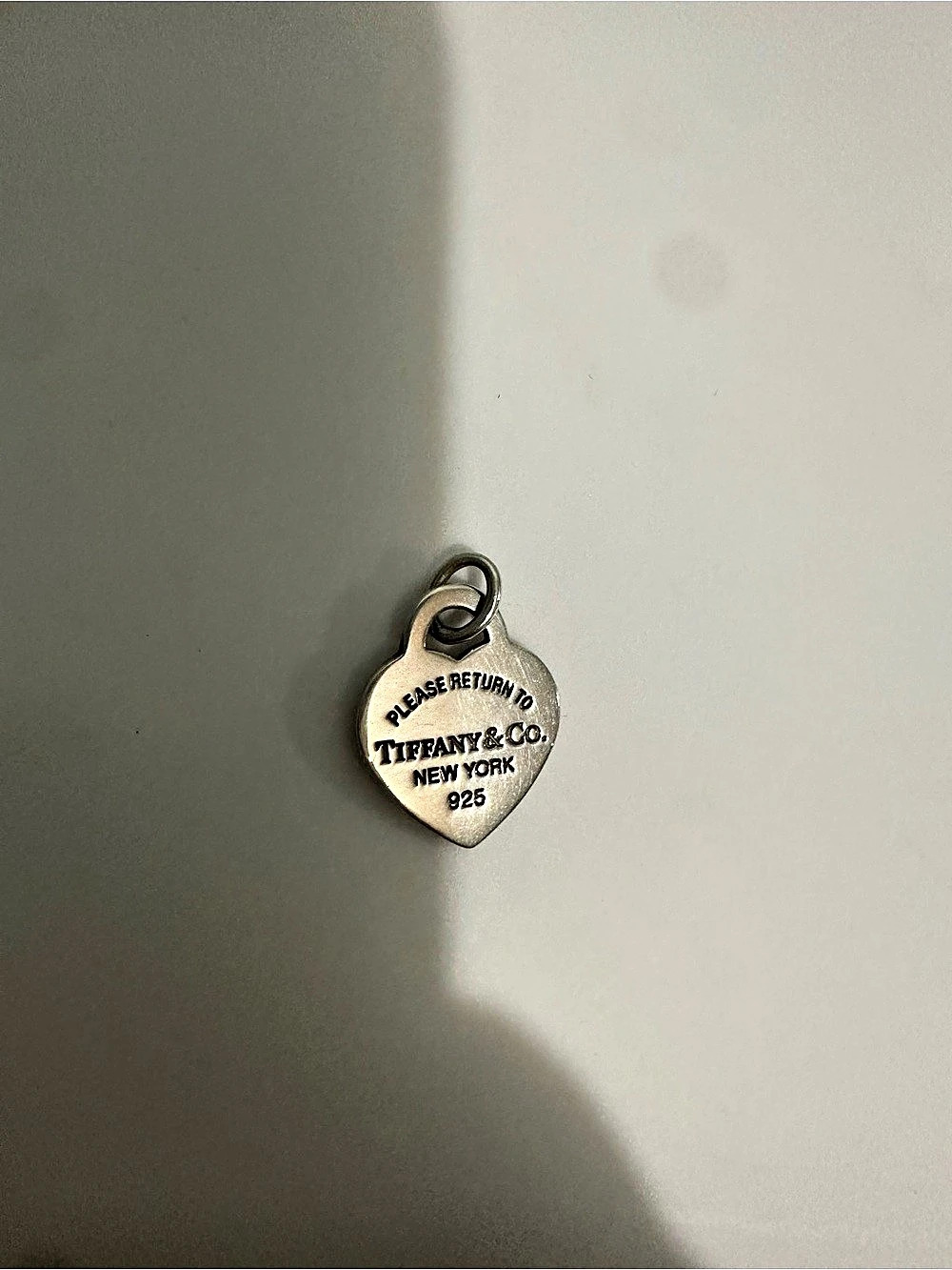 Tiffany & Co. Return to Tiffany Heart Tag Charm. Pink Pendant